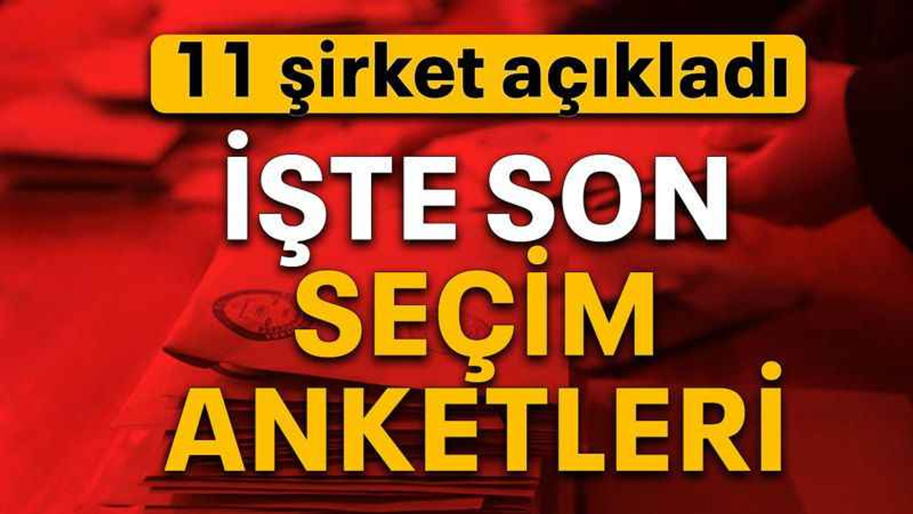 İşte son seçim anketleri